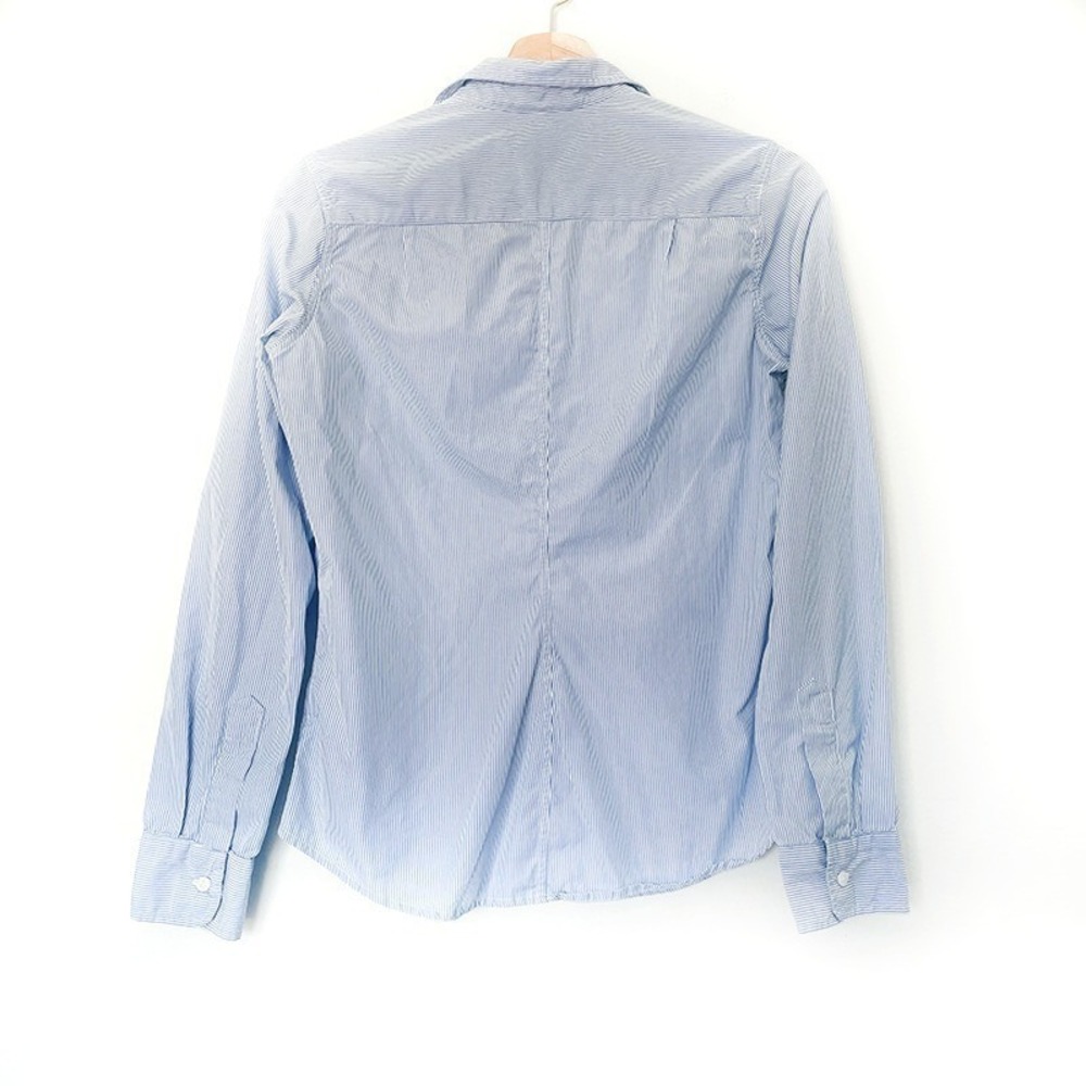 Frank & Eileen Striped Blue White Cotton Long Sleeve Button Down Shirt Size S - Picture 2 of 9